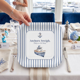 Nautische Anker lichten Baby Shower Papier Teller