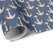 Nautische Anker mit Seile Geschenkpapier (Rolleneckpunkt)
