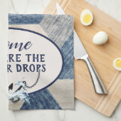 Nautische Anker mit Zitat Geschirrtuch (Viertel Falte)