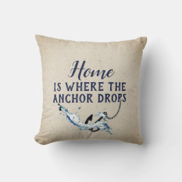 Nautische Anker mit Zitat Kissen