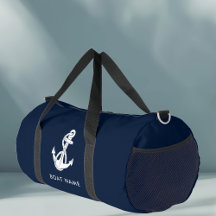 Nautische Anker Navy Blue Boat Name Crew