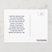 Nautische Anker-Navy-Diag-Streifen 2V Save the Dat Ankündigungspostkarte (Rückseite)