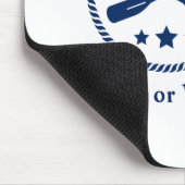 Nautische Anker & Oars mit Captain Boat oder Name Mousepad (Ecke)