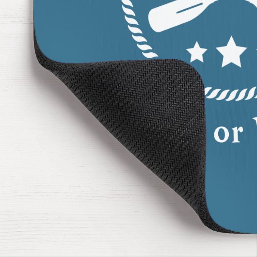 Nautische Anker & Oars mit Captain Boat oder Name Mousepad (Ecke)