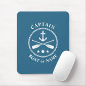Nautische Anker & Oars mit Captain Boat oder Name Mousepad (Mit Mouse)