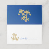 Nautische Anker Sitzmöbel Stehender Escort Platzkarte (Außenseite Aufgefaltet)