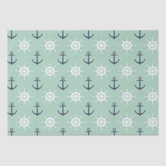 Nautische Anker und Helme Seidenpapier (Vorderseite)