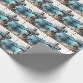 Nautische Anker und Kreuz im Meer Geschenkpapier (Ecke)