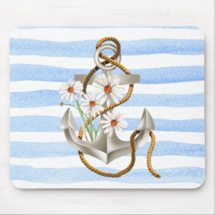 Nautische Anker und Milchprodukte Mousepad