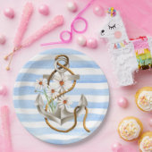 Nautische Anker und Milchprodukte Pappteller (Party)