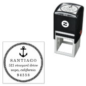 Nautische Anker- und Rücksendeadresse-Briefmarke Permastempel (Beispiel)