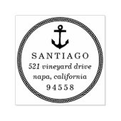 Nautische Anker- und Rücksendeadresse-Briefmarke Permastempel (Design)