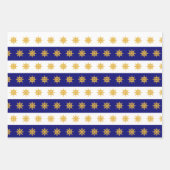 Nautische Anker- und Schiffsmuster auf marineblau Geschenkpapier Set (Vorderseite 2)