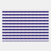 Nautische Anker- und Schiffsmuster auf marineblau Geschenkpapier Set (Vorderseite 2)