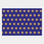 Nautische Anker- und Schiffsmuster auf marineblau Geschenkpapier Set (Vorderseite)
