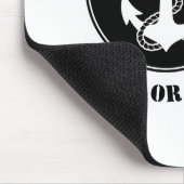 Nautische Anker und Seile mit Captain Boat oder Na Mousepad (Ecke)