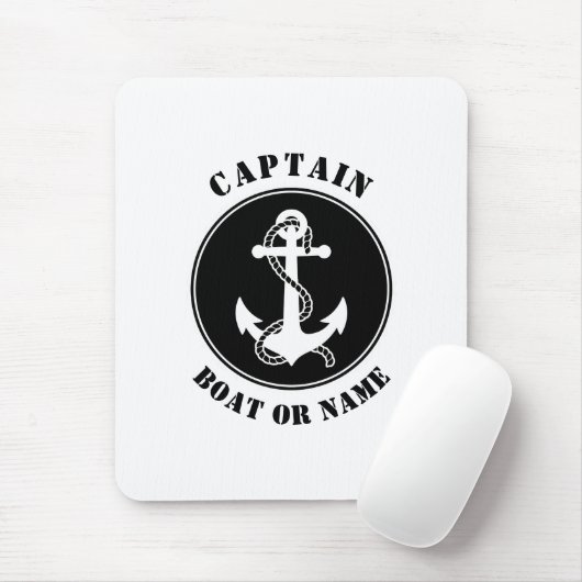 Nautische Anker und Seile mit Captain Boat oder Na Mousepad (Mit Mouse)