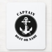 Nautische Anker und Seile mit Captain Boat oder Na Mousepad (Vorne)