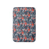 Nautische Anker und Seilmuster Badematte (Vorderseite Vertikal)