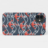 Nautische Anker und Seilmuster Case-Mate iPhone Hülle (Rückseite (Horizontal))