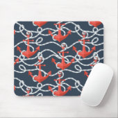Nautische Anker und Seilmuster Mousepad (Mit Mouse)