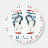 Nautische Anker- und Streifen-Dreh Magnet (Vorne)