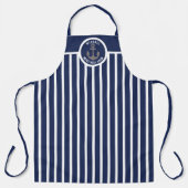 Nautische Anker und Streifen Mess Hall Crew Schürze (Vorderseite)