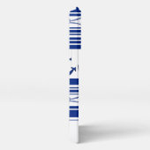 Nautische Anker und Streifen mit Namen iPhone Hülle (Rechte Seite)