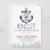 Nautische Ankerbindung an das Brautparty des Knote Einladung (Vorderseite)