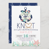Nautische Ankerbindung an das Brautparty des Knote Einladung (Vorne/Hinten)