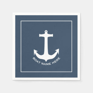 Nautische Ankerbootname Napkins Serviette