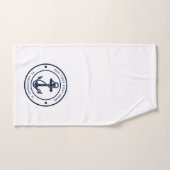 Nautische Ankerbootname Navy Blue Boote kundenspez Badhandtuch Set (Handtuch)