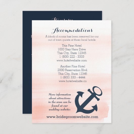 Nautische Ankerbuchkarte Save The Date (Vorne/Hinten)