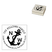 Nautische Ankerfamilie Rücksendeadresse Gummistempel (Stempel)