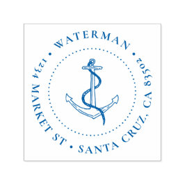 Nautische Ankerfamilie Rücksendeadresse Permastempel