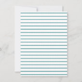 Nautische Ankerhalterung Aquamarin Stripe Brautpar Einladung (Rückseite)