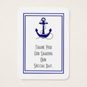 Nautische Ankerhochzeit danke Tag (Rückseite)
