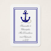 Nautische Ankerhochzeit danke Tag (Vorderseite)