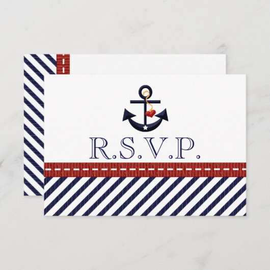 Nautische Ankerkarten für UAWG RSVP Karte (Vorne/Hinten)