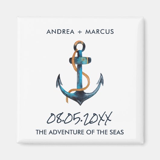 Nautische Ankermagnete für die Gastgeschenk Hochze Magnet (Vorne)