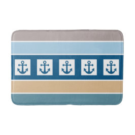 Nautische Ankermatten und Badematten aus Streifen