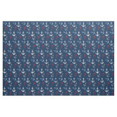 Nautische Ankermuster | Red White Navy Blue Stoff (Yard (91,4 cm))