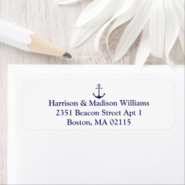 Nautische Ankernacht blaue benutzerdefinierte Rück