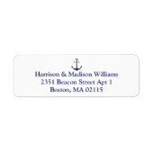 Nautische Ankernacht blaue benutzerdefinierte Rück (Vorne)