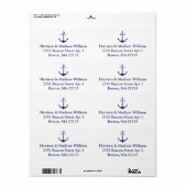 Nautische Ankernacht blaue benutzerdefinierte Rück (Vorne)