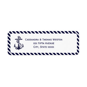 Nautische Ankernadel-Trägerrakete 2 Adressetikett