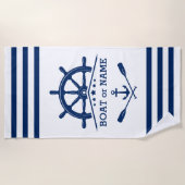 Nautische Ankeroare helfen der Marine bei Weiß Strandtuch (Vorderseite)
