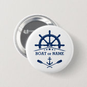 Nautische Ankeroare helfen Ihnen, Ihren Namen oder Button (Vorne & Hinten)