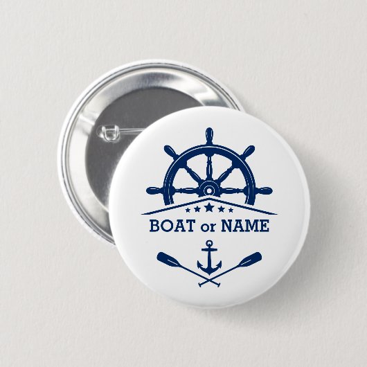 Nautische Ankeroare helfen Ihnen, Ihren Namen oder Button (Vorne & Hinten)