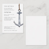 Nautische Ankerplätze weg Hochzeitkarte Begleitkarte (Vorne/Hinten)